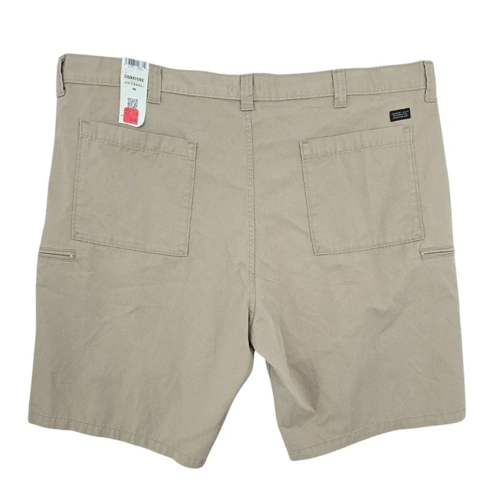 Signature Levi Strauss Gold Utility Shorts 46 Khaki‎ Relaxed Fit NWT